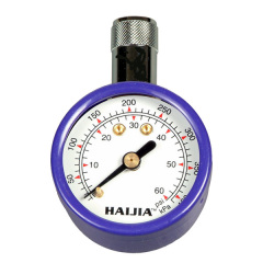 1.5" Straightly-insert Stainless Steel Coloured Tire Pressure Gauge