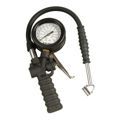 2.5" Rubber Handle Dual-head Charge-air Measure-pressure Tire Pressure Gauge