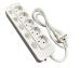 5 outlet eu plugs power strip overload protection with individual switch