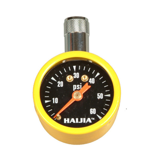 1.5" Straightly-insert Stainless Steel Coloured Tire Pressure Gauge