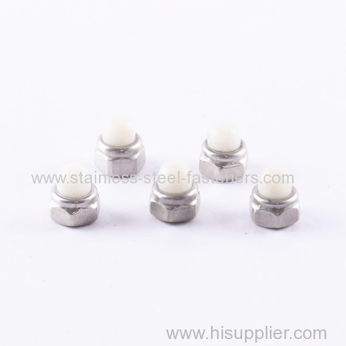 High Quality Plain White Plastic Nylon Dome Nuts Cap Nut Stainless Steel