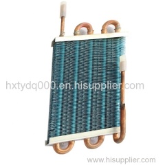 Finned hydrophilic foil evaporator for copper tube condenser used in water dispenser