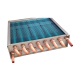 Copper tube evaporator for electromechanical equipment