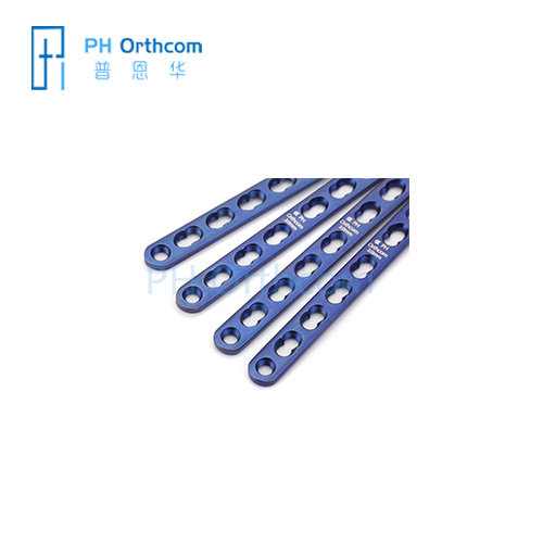 Placas de bloqueo rectas de 2,0 mm implantes ortopédicos veterinarios aleaciones de titanio