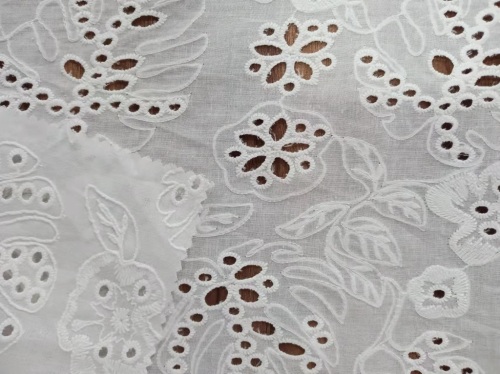 COTTON EMBROIDERY WOVEN FABRIC