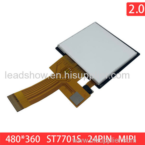 2.0 Inch 480x360 HVGA 24PIN MIPI IPS 250nits TFT LCD Display Module