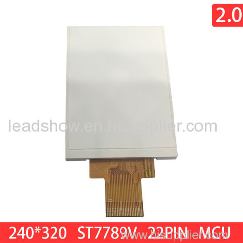 2.0 Inch 240X320 QVGA 22PIN MCU IPS 450nits TFT LCD Display Module