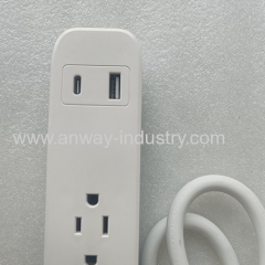 Product Name usb power socket power strip usb type c surge protector Rated Voltage 125V Rated Current 15V Number of o