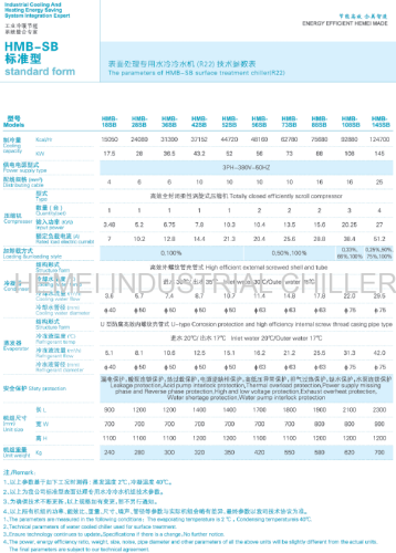 Industrial water cooling portable chiller set Industrial chiller HMB-SA and SAE and SB and SBY