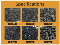 Coal based Columnar 3mm CTC40 activated carbon for air water treatment