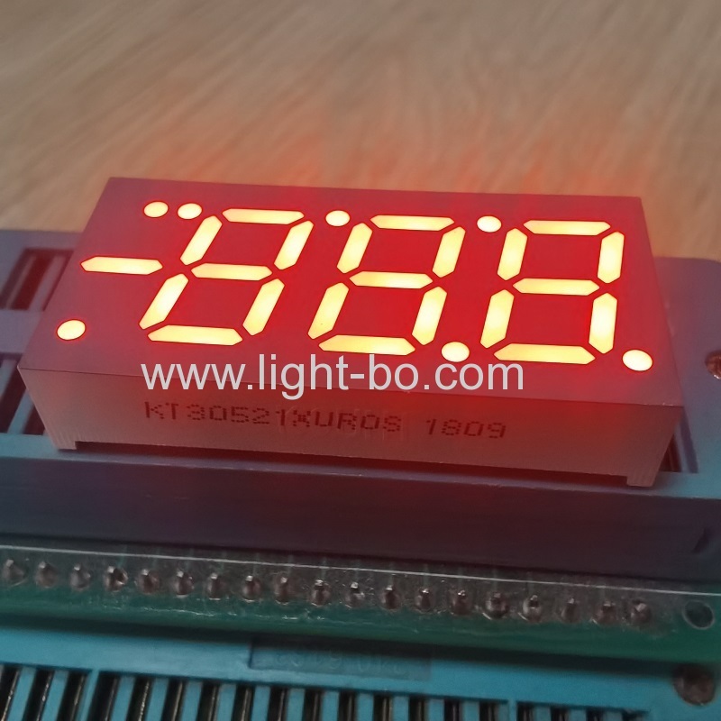 Ultra bright red Triple digit 7 segment led display common anode for temperature control