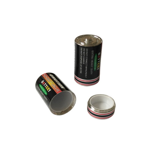 Large Portable D Battery Aluminum / Zinc Alloy Pill Case