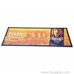 custom full color printing rubber bar mat