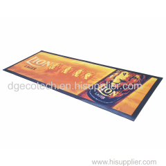custom full color printing rubber bar mat