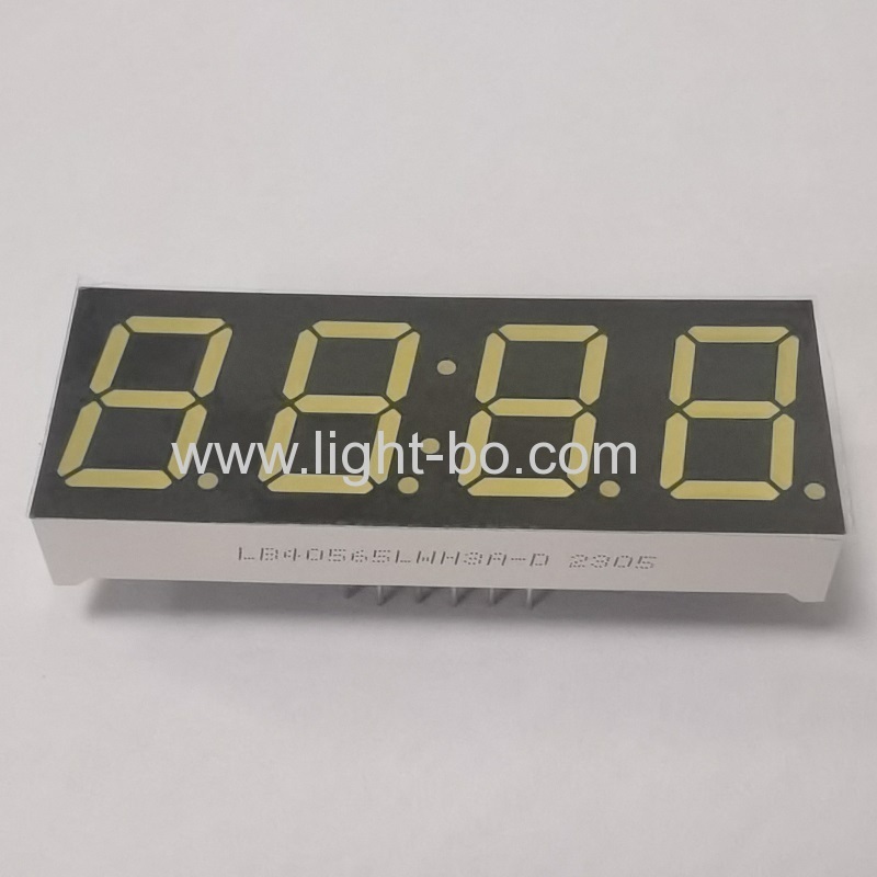 display dell'orologio a LED a 4 cifre bianco ultra luminoso da 0,56 "a catodo comune per piccoli elettrodomestici