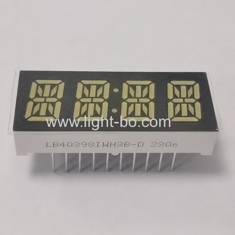 Ultra white 4 Digit 14 segment LED Clock Display common anode for digital timer