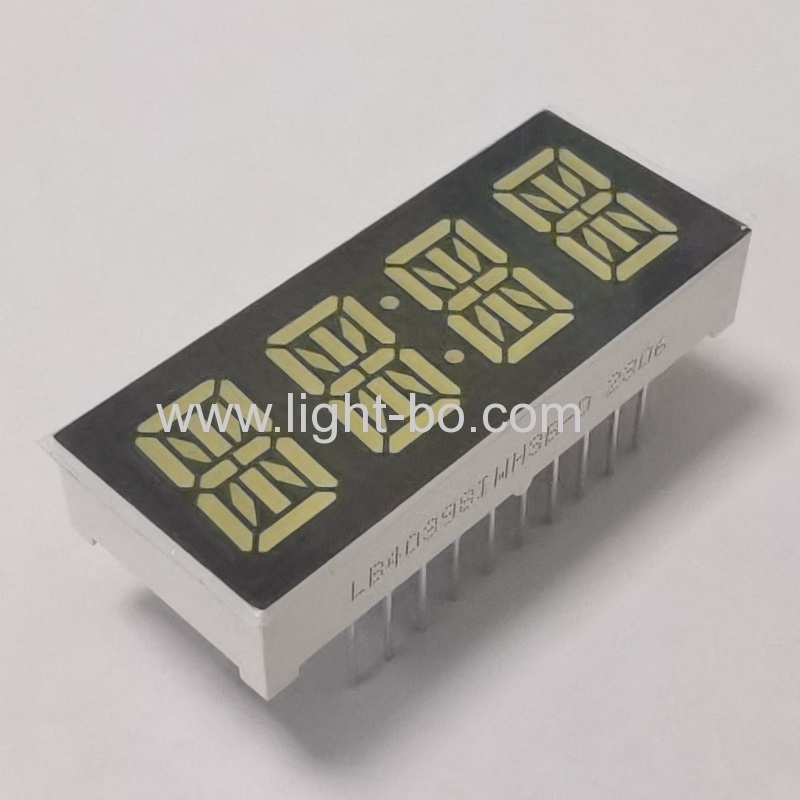 Ultraweiße 4-stellige 14-Segment-LED-Uhranzeige mit gemeinsamer Anode für digitalen Timer