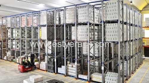 metal drive in rack for warehouse