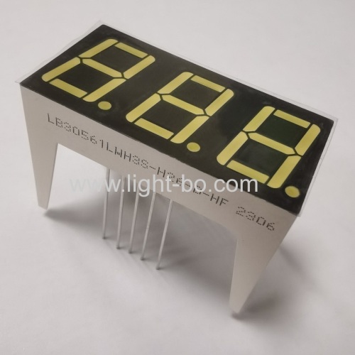 Halogen Free Pure White 3 Digit 14.2mm 7 Segment LED Display Common Cathode for Air Fryer