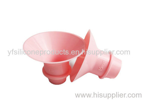 Breast pump silicone flange