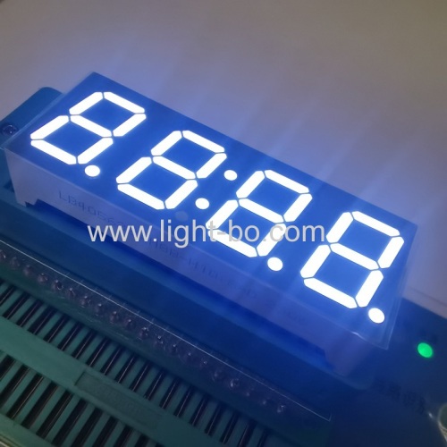 Branco puro 0,56 "4 dígitos 7 segmentos display led relógio ânodo comum para controle de temporizador de micro-ondas