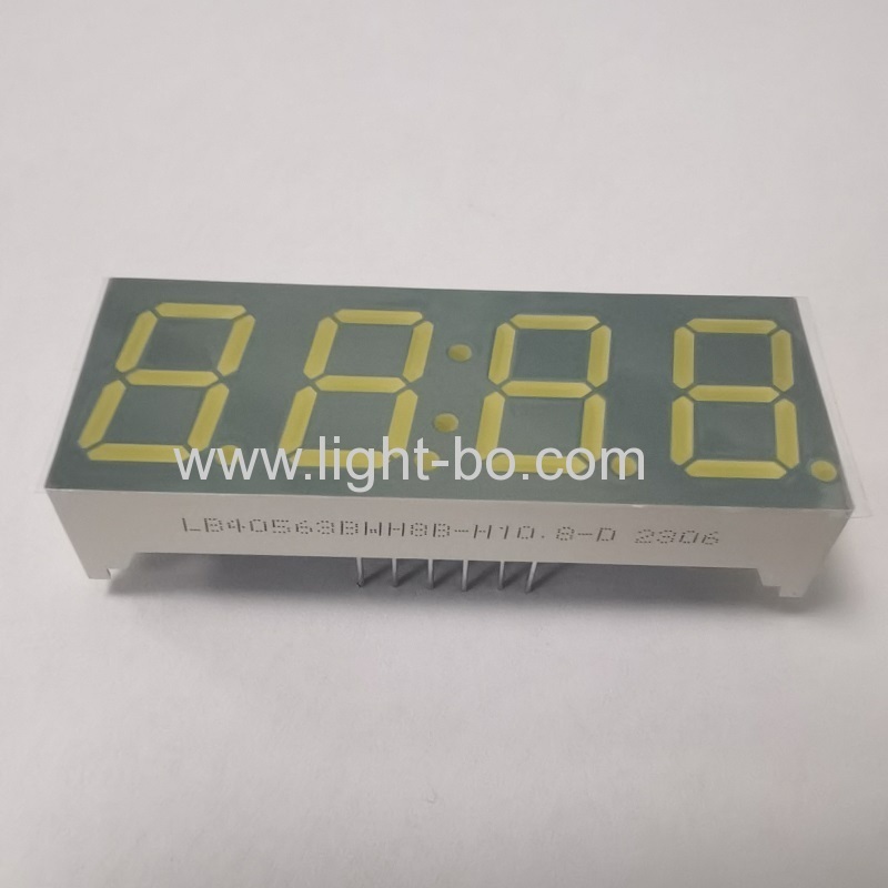 Ультра белый 0,56 "4-значный 7-сегментный светодиодный дисплей часов с общим анодом для контроллера таймера