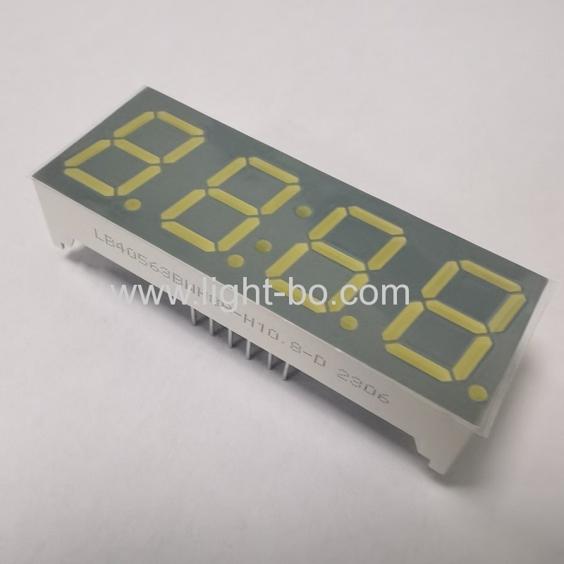 ultra branco 0,56" 4 dígitos 7 segmento display led relógio ânodo comum para controlador de temporizador