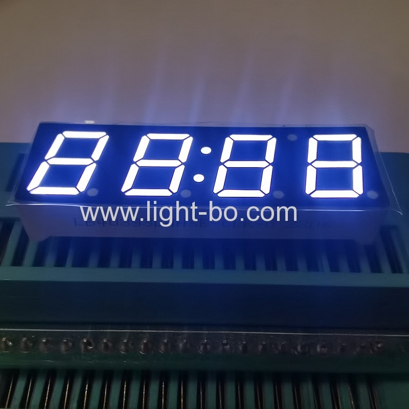 ultra branco 10mm 4 dígitos 7 segmento display led relógio cátodo comum para controlador de purificador de água