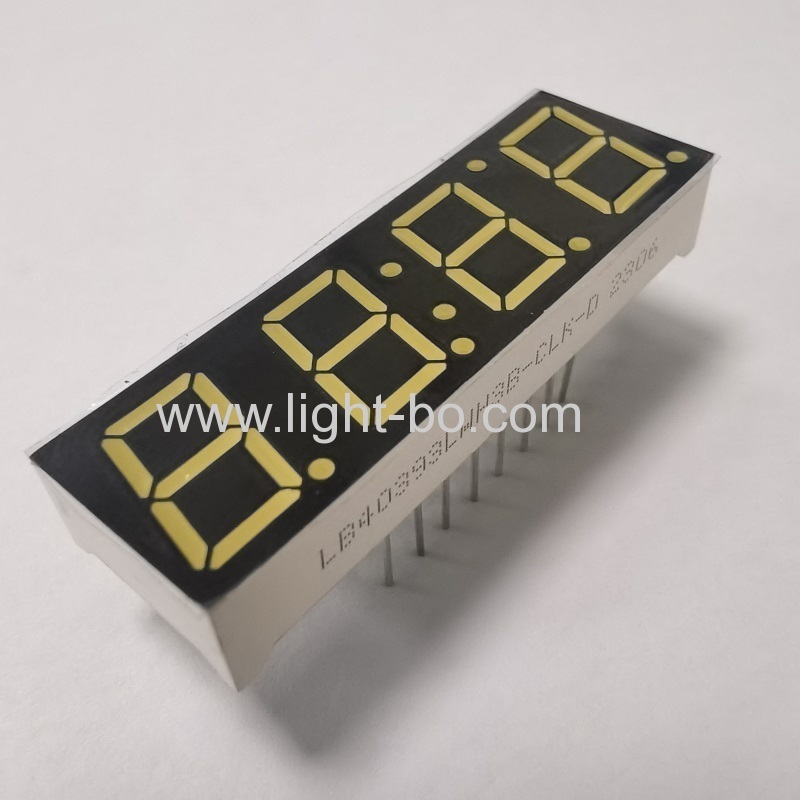 ultra branco 10mm 4 dígitos 7 segmento display led relógio cátodo comum para controlador de purificador de água