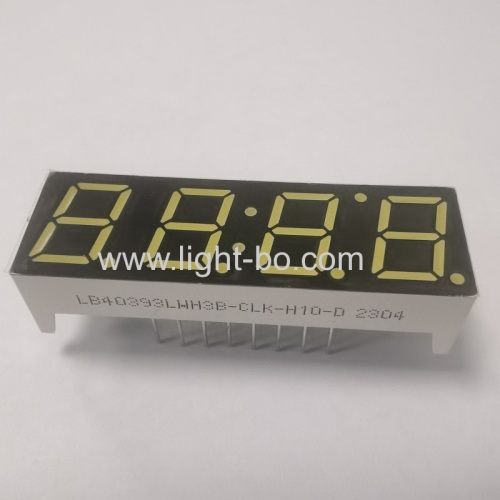 Ultra white 4 Digit 10mm 7 Segment LED Clock Display Common cathode for small household appliances