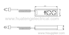 EU Type DC To AC Two Outlets Car Inverter With USB-2A And 1C