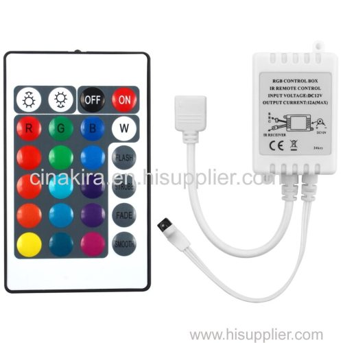 LED RGB Controller Control IR FB 24 keys white 12V For RGB LED Light Strip Light Electronic Hobby Kit Multipurpose Contr