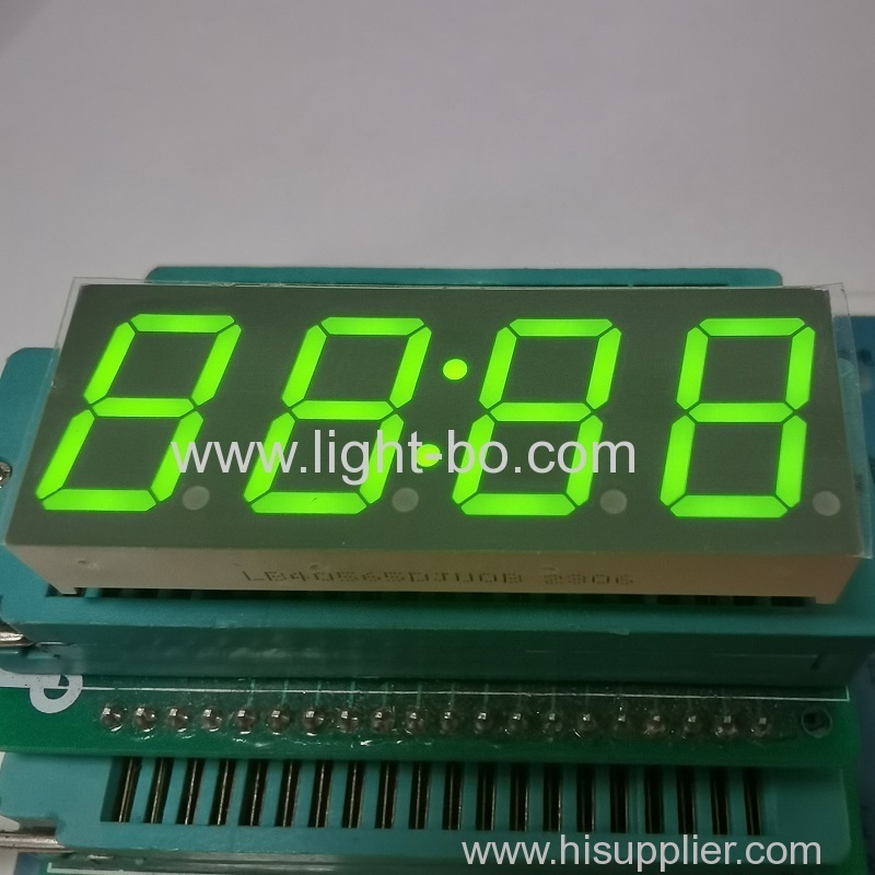 Super brilhante verde 0,56" 4 dígitos 7 segmento display led relógio cátodo comum para centrífuga de banco de sangue