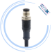 M12 4pin D code electrical circular angled plug connector RJ45 Gold plated contact for Industrial data