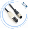 M12 connector male 4pin D code Ethernet 100Mbps M12 to RJ45 cable connector