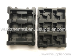 black plastic blister trays for auto parts blister vacuum forming packaging inner containers material PS