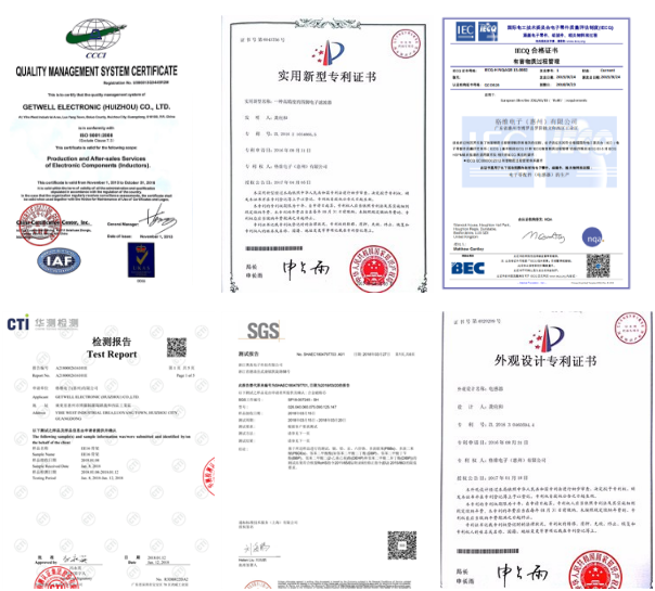 Certifications of our company