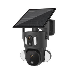 4MP Dual Lens 9W Solar Panel Power 4G Wifi PTZ IP Cameras P2P Mobile Color IR Vision Human Detection Camera