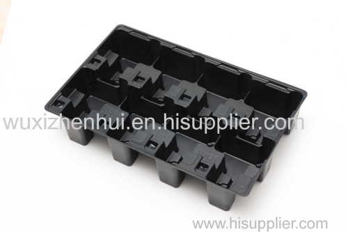 black plastic blister trays for electric parts blister packaging tray material PS