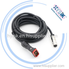 AISG RET control cable 8pin DIN female to 9pin D-sub Male with screw 5m wire for Telecommunication connector