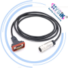 AISG RET control cable 8pin DIN female to 9pin D-sub Male with screw 5m wire for Telecommunication connector