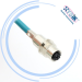 RJ45 8P8C male to male plug Cat5e Cat6a Cat7 Ethernet network patch cable M12 overmolded cable 2m PUR jacket