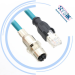 RJ45 8P8C male to male plug Cat5e Cat6a Cat7 Ethernet network patch cable M12 overmolded cable 2m PUR jacket