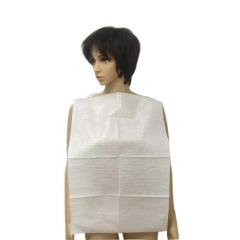 Hot Sale Medical Surgical Supplies Paper Disposable Bib Apron with Pocket for Adults Patient