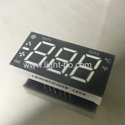 3Digit 12.7mm common cathode white 7 Segment led display for refrigerator control