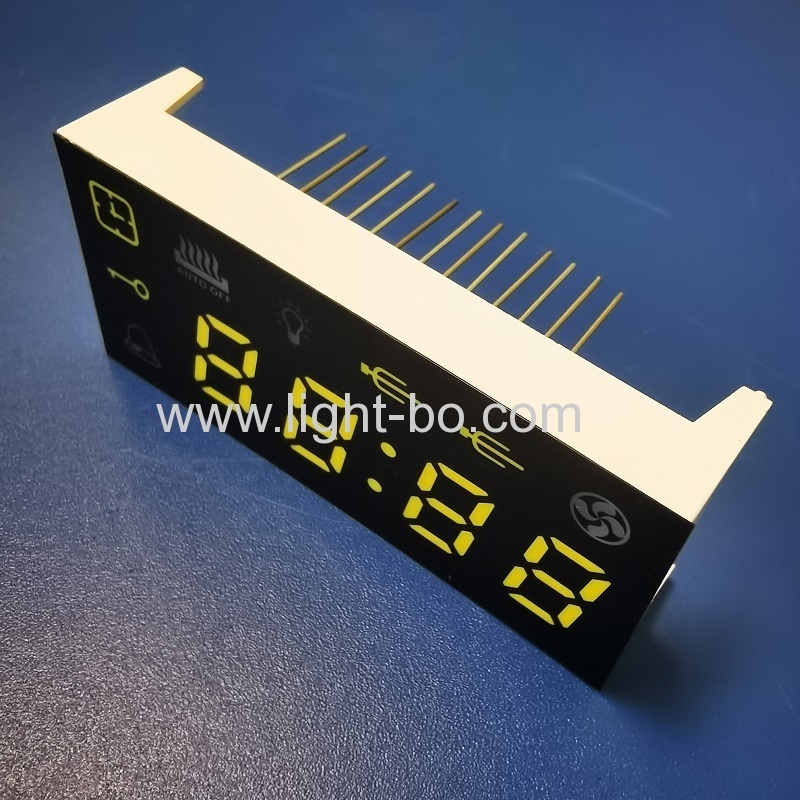 branco/azul/vermelho/amarelo personalizado display led de 7 segmentos cátodo comum para fogão a gás