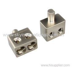 Cable Adapter For Amplifier 1x0GA In 2x0GA Out Alumimum Material Nickel plated