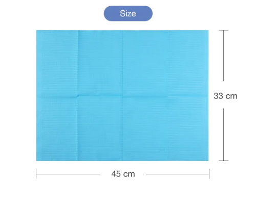 Disposable 2ply Paper Adult Dental Bibs For Dentisit