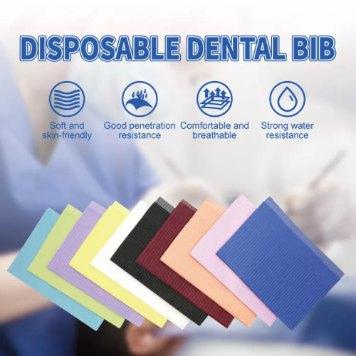 Disposable 2ply Paper Adult Dental Bibs For Dentisit