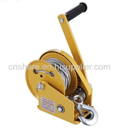 Hand operated selflocking winch